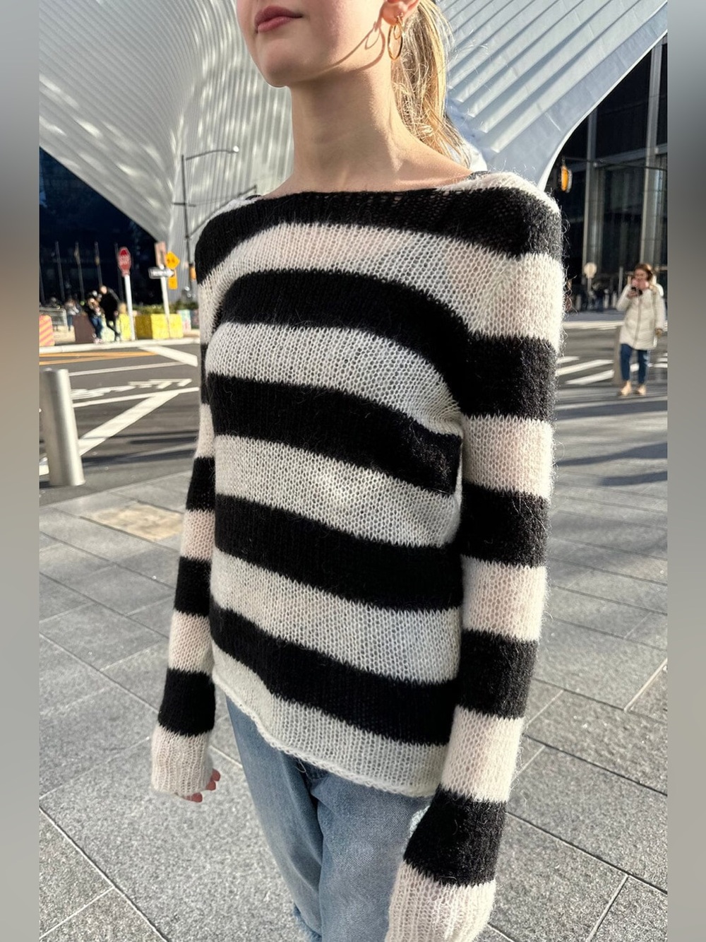 Brandy Melville Mohair Striped Sweater Colette